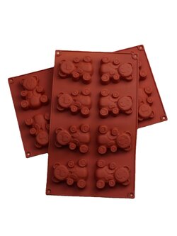 แม่พิมพ์ซิลิโคน พิมพ์สบู่ พิมพ์วุ้น พิมพ์ขนม รูปหมี 8 ช่อง