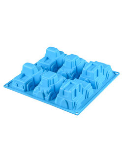 แม่พิมพ์ซิลิโคน พิมพ์ขนม พิมพ์สบู่ พิมพ์วุ้น รูปรถ 6 ช่อง