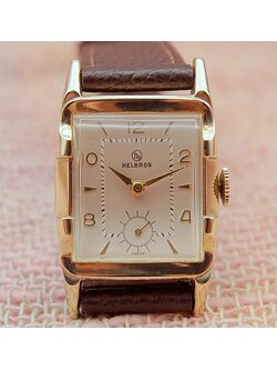 นาฬิกาเก่า HELBROS ไขลานสองเข็มครึ่ง