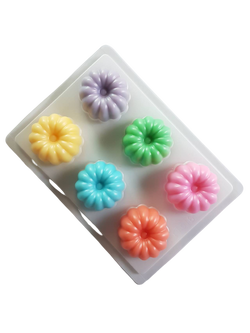 แม่พิมพ์ขนม แม่พิมพ์วุ้น แม่พิมพ์พลาสติกขุ่น รูปดอกไม้ 8 ช่อง
