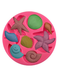 โมล แม่พิมพ์ซิลิโคน แม่พิมพ์สบู่ แม่พิมพ์วุ้น แม่พิมพ์ขนม ซิลิโคนสำหรับทำฟองดองท์ กัมเพส รูปหอย