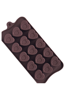 แม่พิมพ์ขนม พิมพ์ซิลิโคน พิมพ์วุ้น พิมพ์ช็อค รูปหัวใจ 15 ช่อง