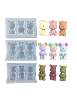 โมล(Mold) แม่พิมพ์ซิลิโคน ทำวุ้น ขนม สบู่ งานdiy รูปหมี