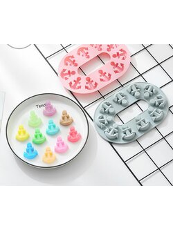 แม่พิมพ์ซิลิโคน พิมพ์สบู่ พิมพ์วุ้น พิมพ์ขนม รูปสมอเรือ 10 ช่อง