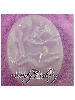 แม่พิมพ์ขนม แม่พิมพ์วุ้น แม่พิมพ์พลาสติก แม่พิมพ์วุ้นปอนด์ ลายดอกบัว 20 cm. ลายที่ 1030