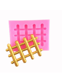 โมล แม่พิมพ์ซิลิโคน แม่พิมพ์สบู่ แม่พิมพ์วุ้น แม่พิมพ์ขนม ซิลิโคนสำหรับทำฟองดองท์ กัมเพส รูปรั้วขนาดเล็ก