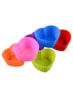 แม่พิมพ์ขนม พิมพ์ซิลิโคน พิมพ์วุ้น พิมพ์สบู่ รูปหัวใจ 7cm.(1 โหล/12 ชิ้น)