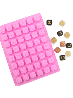 แม่พิมพ์ซิลิโคน พิมพ์สบู่ พิมพ์วุ้น พิมพ์ขนม รูป a-z, 0-9