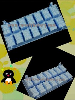 แม่พิมพ์ขนม แม่พิมพ์วุ้น แม่พิมพ์พลาสติก รูปหมี (สีเลือกไม่ได้นะคะ แล้วแต่ล็อตของโรงงาน)