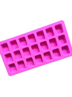 แม่พิมพ์ซิลิโคน พิมพ์สบู่ พิมพ์วุ้น พิมพ์ขนม รูปไพ่นกกระจอก 21 ช่อง