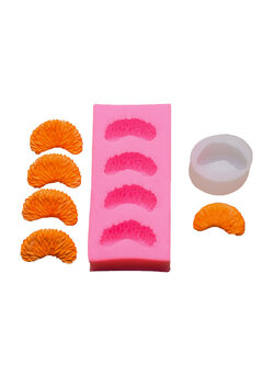 โมล(Mold) แม่พิมพ์ซิลิโคน ทำวุ้น ขนม สบู่ งานDiy รูปกลีบส้ม (เดี่ยว 19 บาท, แผง 69 บาท)