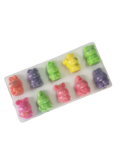 แม่พิมพ์ขนม แม่พิมพ์วุ้น แม่พิมพ์พลาสติกขุ่น รูปกระต่าย 10 ช่อง