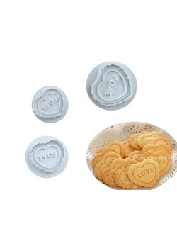 ที่พิมพ์ลายฟองดองท์ รูปหัวใจ 3 ชิ้น/แพ็ค