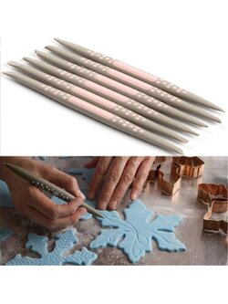 อุปกรณ์ซิลิโคน ตกแต่งฟองดองท์ (Gum Paste Tool Set) 6 ชิ้น/แพ็ค