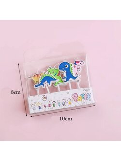 เทียนวันเกิด รูปไดโนเสาร์ 5 ชิ้น/แพ็ค