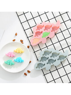 แม่พิมพ์ซิลิโคน พิมพ์สบู่ พิมพ์วุ้น พิมพ์ขนม รูปไดโนเสาร์ 6 ช่อง