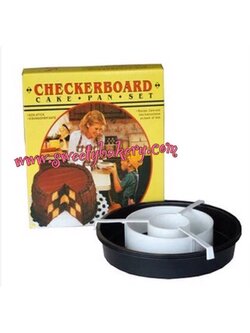 พิมพ์เค้กหมากรุกเคลือบเทฟล่อน nonstick