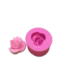 โมล(Mold) แม่พิมพ์ซิลิโคน ทำวุ้น ขนม สบู่ งานdiy รูปดอกกุหลาบ (กลาง)