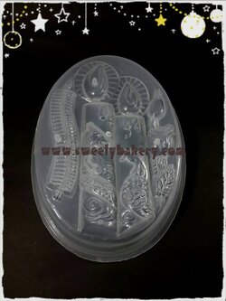 แม่พิมพ์ขนม แม่พิมพ์วุ้น แม่พิมพ์พลาสติก แม่พิมพ์วุ้นปอนด์ ลายเทียน 20 cm. ลายที่ 2026