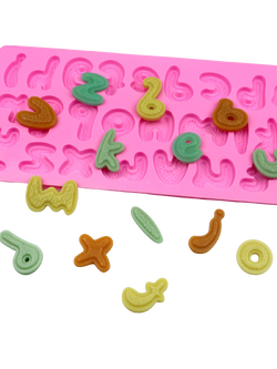 แม่พิมพ์ขนม พิมพ์ซิลิโคน พิมพ์วุ้น พิมพ์ช็อค พิมพ์สบู่ รูป a-z