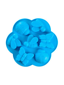 แม่พิมพ์ซิลิโคน พิมพ์สบู่ พิมพ์วุ้น พิมพ์ขนม รูปผีเสื้อ แมลงเต่าทอง ผึ้ง 7 ช่อง