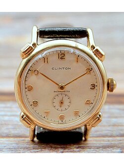 นาฬิกาเก่า CLINTON ไขลานสองเข็มครึ่ง