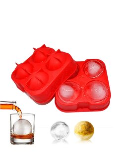 พิมพ์ซิลิโคน ลูกแก้ว ทรงกลม 4ช่อง พร้อมฝาปิดซิลิโคน (4.5 cm.) (น้ำหนักสบู่ : 70 G.)