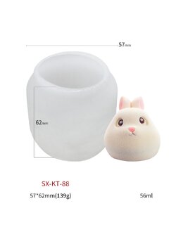 โมล(Mold) แม่พิมพ์ซิลิโคน ทำวุ้น ขนม สบู่ งานdiy รูปกระต่าย