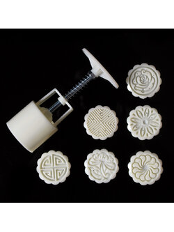 พิมพ์ขนมไหว้พระจันทร์ ขนมเปี๊ยะ 50 กรัม (6 ลาย)