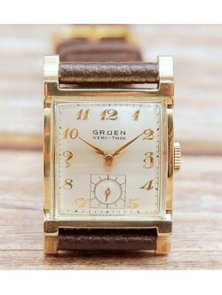 นาฬิกาเก่า GRUEN ไขลานสองเข็มครึ่ง