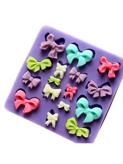 แม่พิมพ์ ซิลิโคน สำหรับทำฟองดองท์ กัมเพส รูปโบว์จิ๋ว