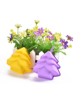 แม่พิมพ์ขนม พิมพ์ซิลิโคน พิมพ์วุ้น พิมพ์ขนมชั้น พิมพ์สบู่ รูปต้นคริสมาสต์ 9*9*4 cm. (1 โหล/12 ชิ้น)