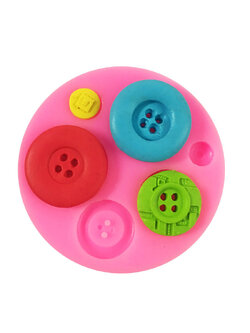 แม่พิมพ์ ซิลิโคน สำหรับทำฟองดองท์ กัมเพส รูปกระดุม