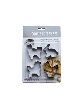 พิมพ์กดบิสกิต พิมพ์กดคุกกี้ รูปสัตว์ 4 ชิ้น/เซต