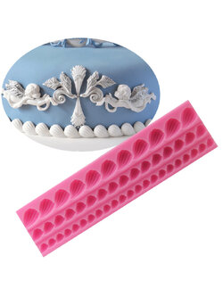 แม่พิมพ์ ซิลิโคน สำหรับทำฟองดองท์ กัมเพส รูปเปลือกหอย