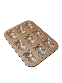 แม่พิมพ์ มัฟฟิน คัพเค้ก ถาดหลุมเทปลอน รูปหมี 9 หลุม