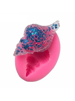 โมล(Mold) แม่พิมพ์ซิลิโคน ทำวุ้น ขนม สบู่ งานDiy รูปหอยสังข์