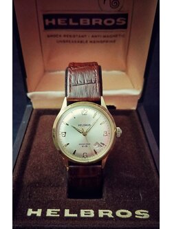 นาฬิกาเก่า HELBROS ไขลาน พร้อมกล่องแข็ง