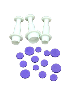 ที่พิมพ์ลายฟองดองท์ พิมพ์กดคุกกี้ รูปวงกลม 3 ชิ้น/แพ็ค