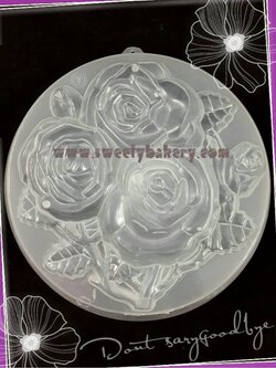 แม่พิมพ์ขนม แม่พิมพ์วุ้น แม่พิมพ์พลาสติก แม่พิมพ์วุ้นปอนด์ รูปดอกกุหลาบ 20 cm. ลายที่ 1021
