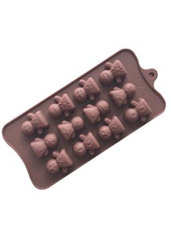 แม่พิมพ์ขนม พิมพ์ซิลิโคน พิมพ์วุ้น พิมพ์ขนมชั้น พิมพ์สบู่ รูปตุ๊กตาไล่ฝน 15 ช่อง