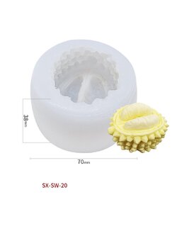 โมล(Mold) แม่พิมพ์ซิลิโคน ทำวุ้น ขนม สบู่ งานdiy รูปทุเรียนครึ่งลูก (เล็ก) 2 นิ้ว