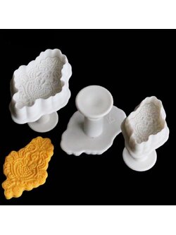 ที่พิมพ์ลายฟองดองท์ พิมพ์กดคุกกี้ 3 ชิ้น/แพ็ค