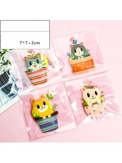 ถุงคุกกี้ เบเกอรี่ ขนม แบบมีเทปกาว 95-100 ใบ/แพ็ค (7*7+3 cm.)