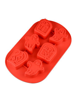 แม่พิมพ์ขนม พิมพ์ซิลิโคน พิมพ์วุ้น พิมพ์ช็อค รูปฮัลโลวีน 6 ช่อง