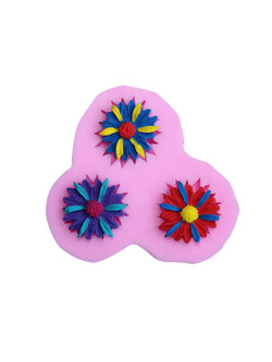 แม่พิมพ์ ซิลิโคน สำหรับทำฟองดองท์ กัมเพส รูปดอกไม้