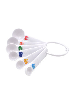 ชุดช้อนตวง พลาสติก ตวงกาแฟ 6 ชิ้น/เซต