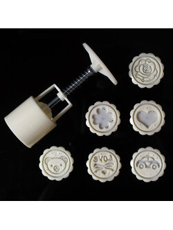 พิมพ์ขนมไหว้พระจันทร์ ขนมเปี๊ยะ 50 กรัม (6 ลาย)