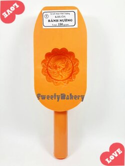 พิมพ์ขนมไหว้พระจันทร์ ขนมเปี๊ยะ ทรงกลม แบบด้าม 150 กรัม เบอร์ 1