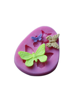 ซิลิโคนสำหรับทำฟองดองท์ กัมเพส รูปผีเสื้อ (พิมพ์ 2 มิติ)